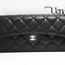 CHANEL シャネル　長財布　キャビアスキン　マトラッセ　ロングウォレット